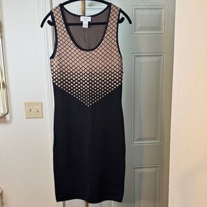Calvin Klein Black and Pink Geometric Mini Dress